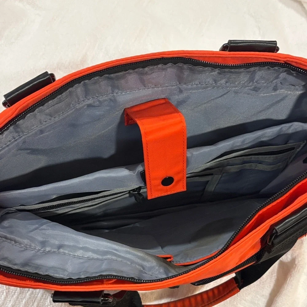 Ihkwip Orange Tote Bag with Dual Front Pockets